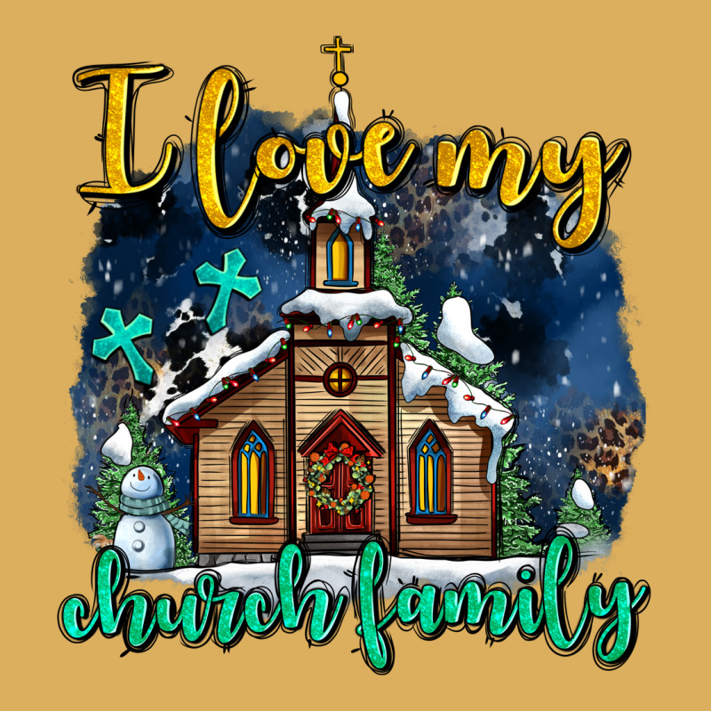Christmas Church And Snow   ı Love My Church Family Premium Hoodie by AdoDesignShop | Teevron