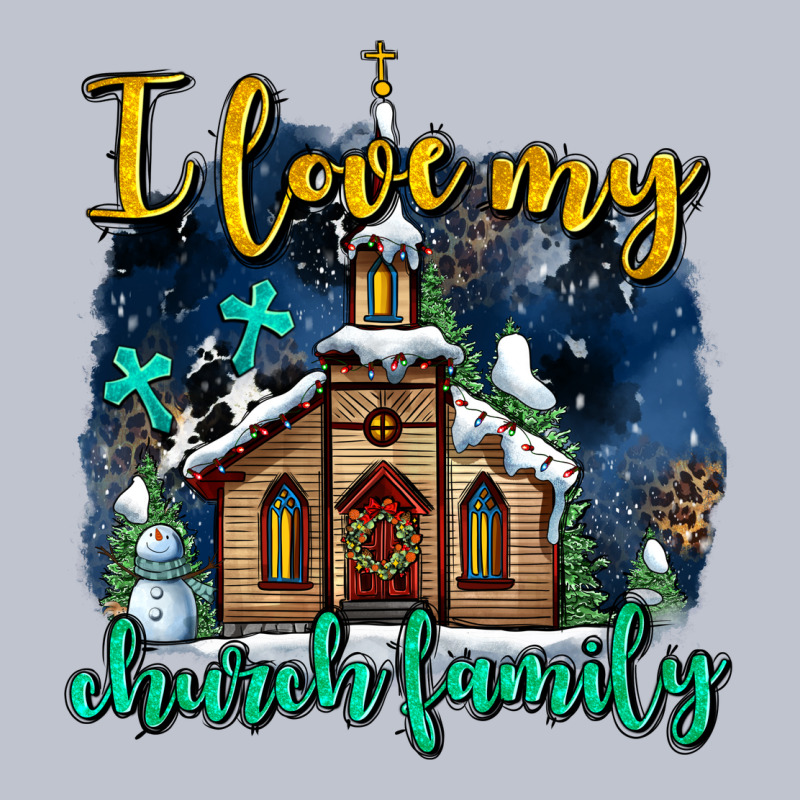 Christmas Church And Snow   ı Love My Church Family Premium Hoodie by AdoDesignShop | Teevron