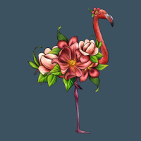Flamingo With Tropical Flowers Urban Heavy Tee | Teevron