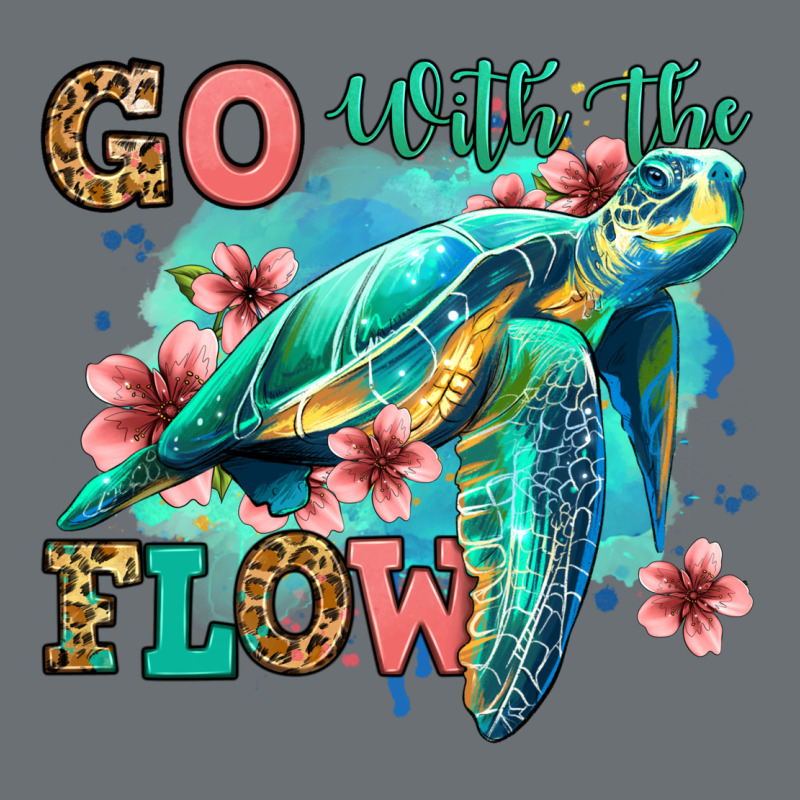 Go With The Flow Floral Turtle Premium Hoodie by Jasminsmagicworld | Teevron