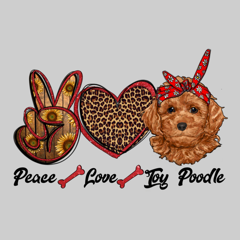 Peace Love Toy Poodle Premium Sweatshirt by RanaPortraitStore | Teevron