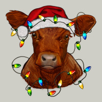 Christmas Baby Red Angus Calf With Lights Heavyweight Hoodie | Teevron
