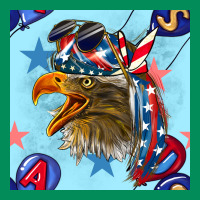 Mullet Eagle With Balloon Seamless Pattern Urban Hoodie | Teevron