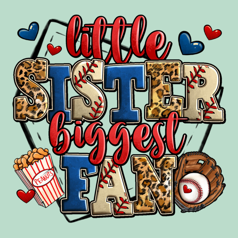 Little Sister Biggest Fan Baseball Premium Hoodie by Jasminsmagicworld | Teevron