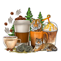 coffee cups tiger with coffee beans | Teevron