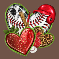 Baseball With Strawberry Hearts Premium Sweatshirt | Teevron