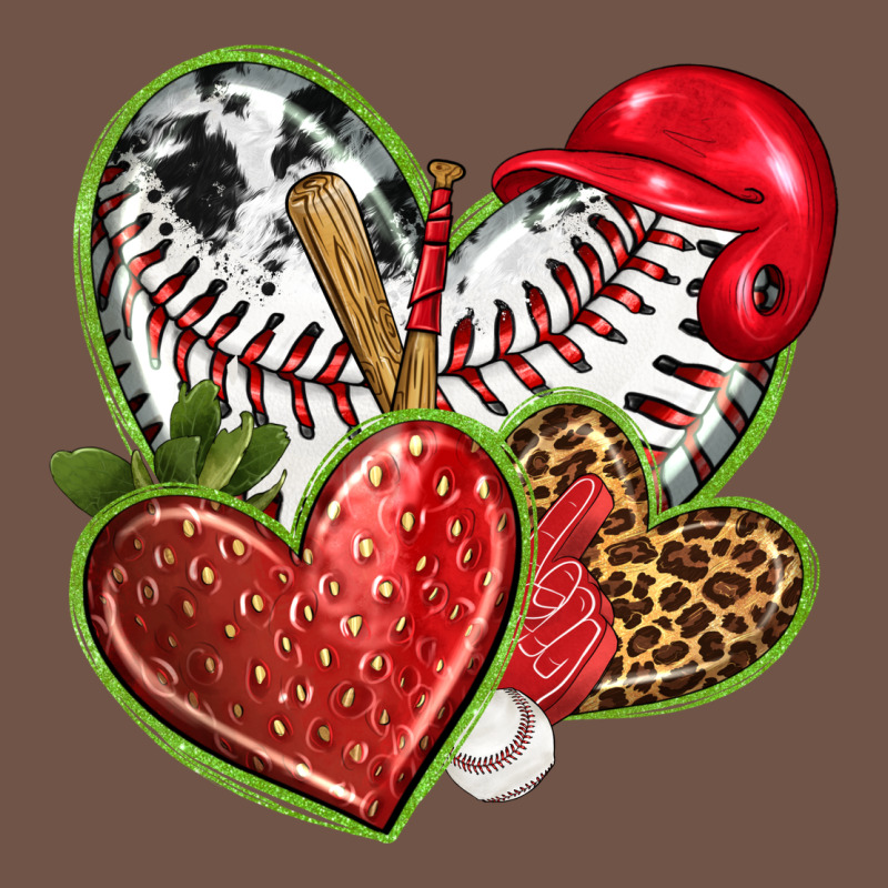 Baseball With Strawberry Hearts Premium Sweatshirt by texasbilliewilder | Teevron