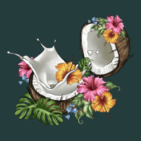 Coconut With Tropical Leavers And Flowers Classic Tee | Teevron