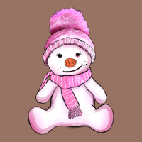 Winter Pink Snowman And Hat Premium Hoodie | Teevron
