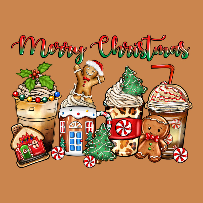 Merry Christmas Gingerbread Coffee Cups Heavyweight Hoodie by Zillion Design Studio | Teevron