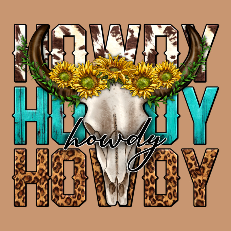 Howdy Howdy Howdy Western Bull Skull Heavyweight Hoodie by texasbilliewilder | Teevron