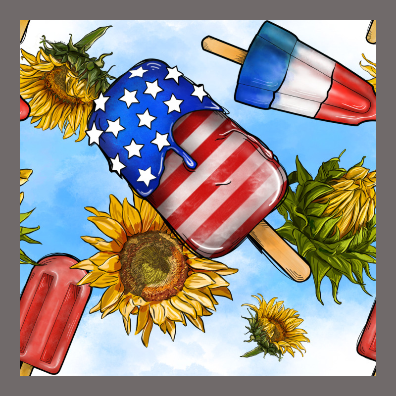 4th Of July Sunflowers Ice Cream Seamless Pattern Urban Hoodie by BundleAndBundleShop | Teevron