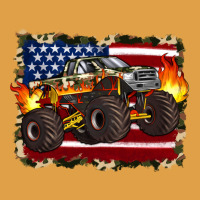 American Flag Monster Truck Premium Hoodie | Teevron