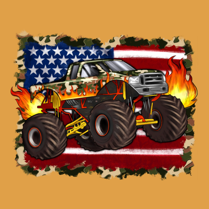 American Flag Monster Truck Premium Hoodie by Artiststas | Teevron