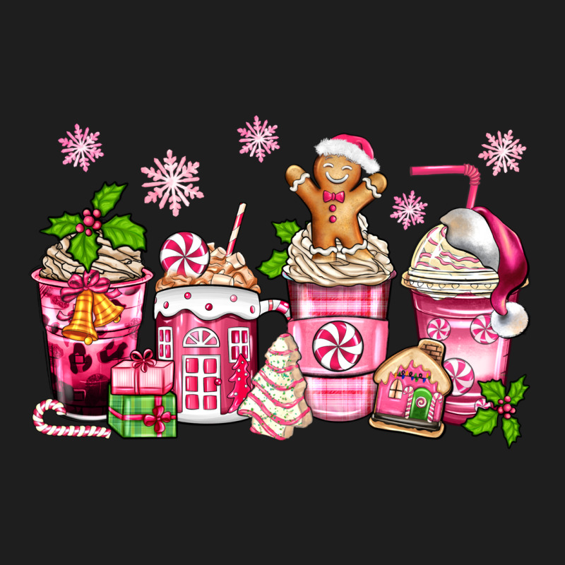 Pink Christmas Coffee Cups Heavyweight Hoodie by Zillion Design Studio | Teevron