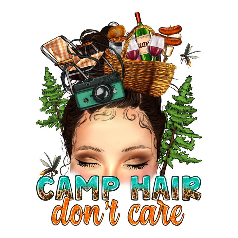 Messy Bun Camp Hair Dont Care Heavyweight Hoodie by texasbilliewilder | Teevron