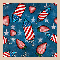 4th Uf July Strawberries Seamless Pattern Urban Hoodie | Teevron