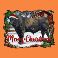 Merry Christmas Black Angus Bull And Farm Premium Sweatshirt | Teevron