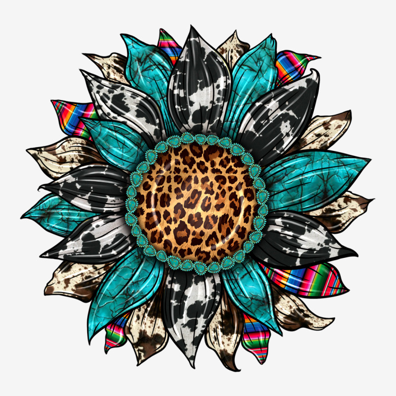 Cowhide Leopard Serape Gemstone  Sunflower Urban Hoodie by Artiststas | Teevron