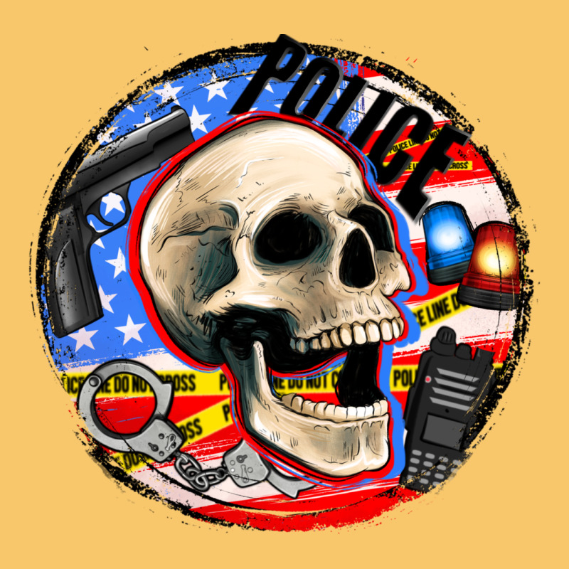 Police Skull And Police Equipment Vintage Hoodie by AdoDesignShop | Teevron