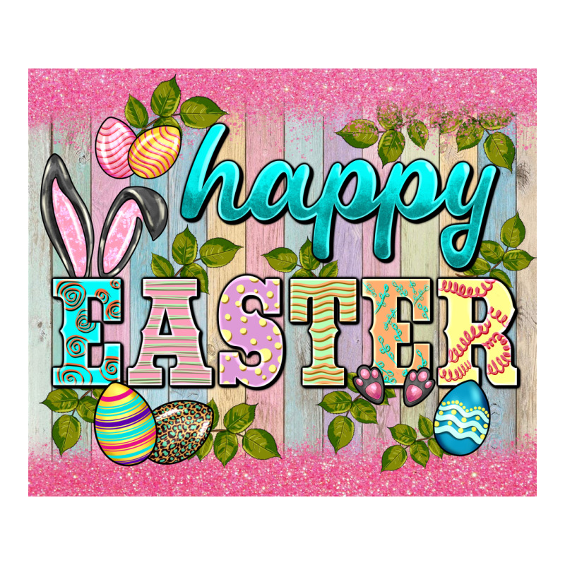 Happy Easter Mousepad Long Sleeve Tee by BarkalooDesign | Teevron