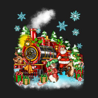 Christmas Santa And Friends Train Heavyweight Hoodie | Teevron