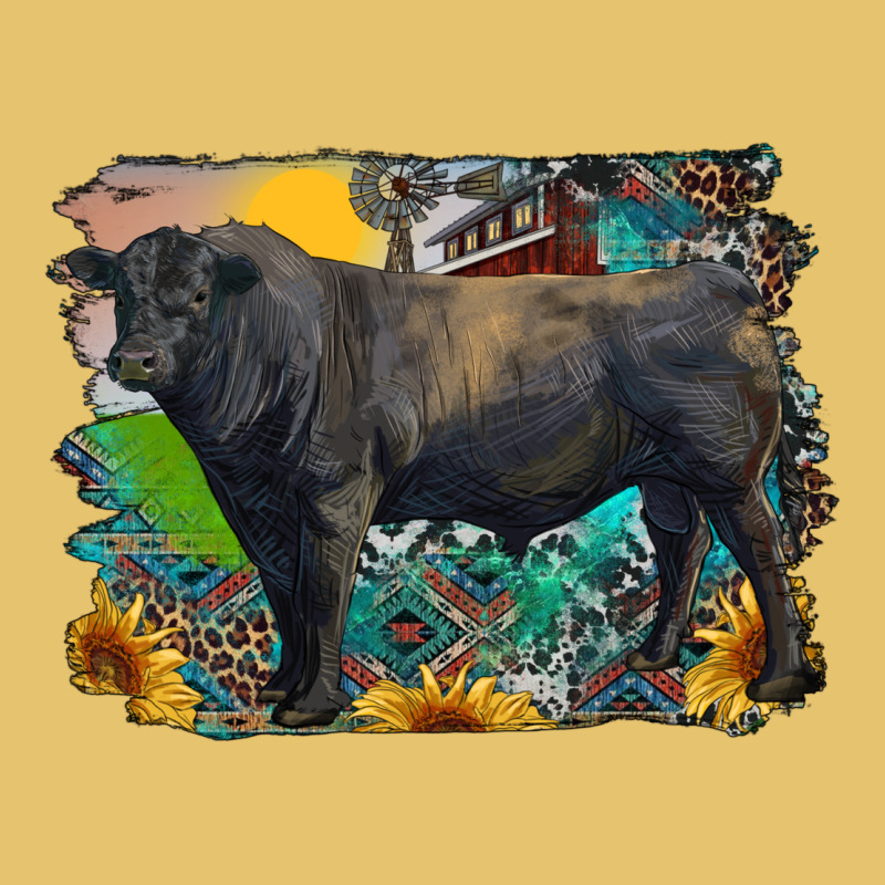 Black Angus Bull With Aztec And Farm Background Premium Sweatshirt by RanaPortraitStore | Teevron