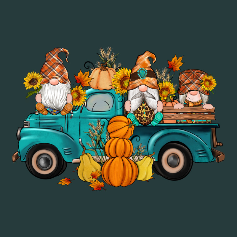 Fall Gnomes Truck Pumpkin Sunflowers Premium Hoodie by Artiststas | Teevron