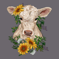 Charolais Calf With Sunflowers Premium Sweatshirt | Teevron