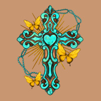 Cross With Heart Shaped Gemstone And Butterfly Heavyweight Hoodie | Teevron