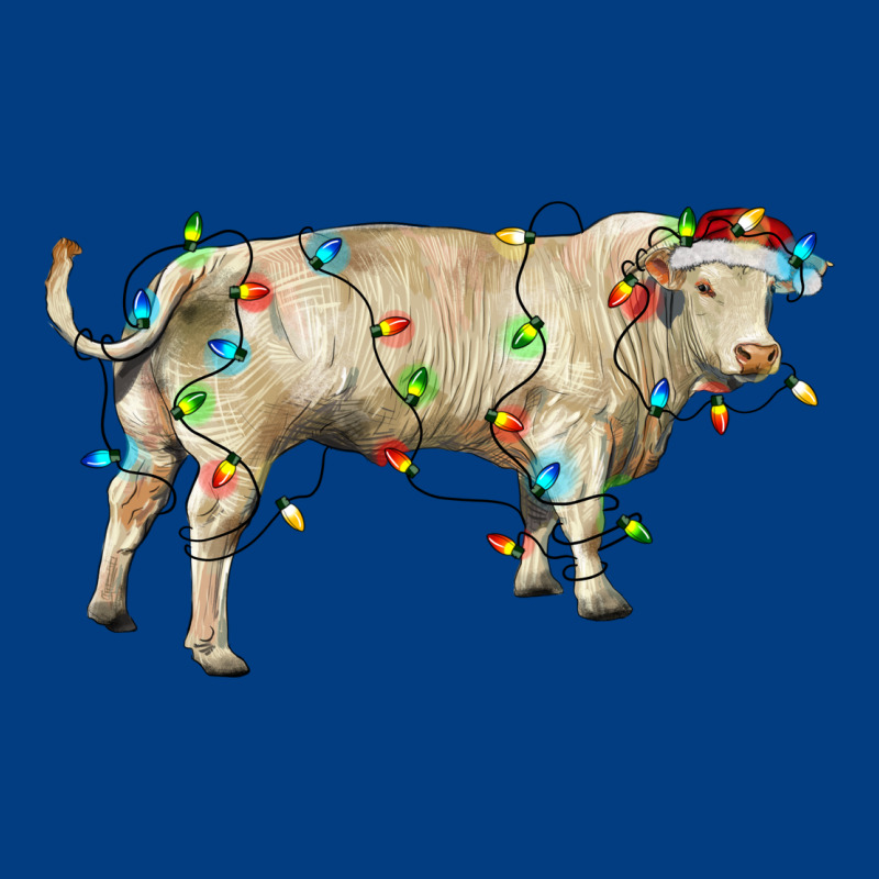 Charolais Bull With Christmas Lights Premium Sweatshirt by RanaPortraitStore | Teevron