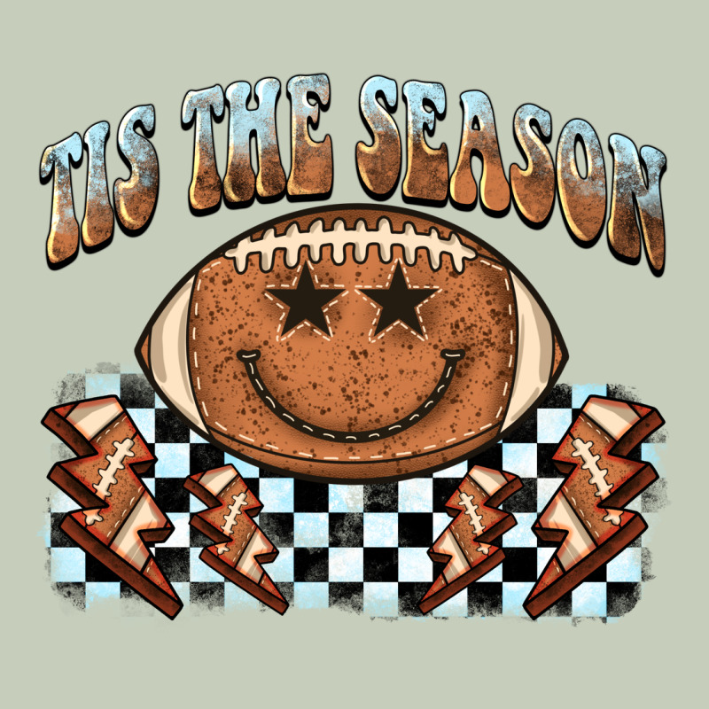 Tis The Season Football Smiley Face Ladies Tee by BarkalooDesign | Teevron