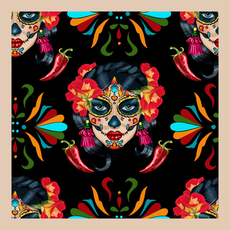 Sugar Skull Seamless Pattern Urban Hoodie by BundleAndBundleShop | Teevron