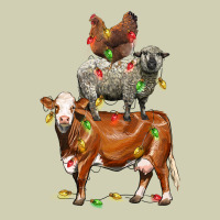 Christmas Cow Sheep And Chicken Heavy Core Tee | Teevron