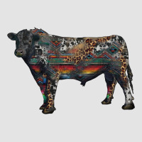 Black Angus Bull With Western Patterns Premium Sweatshirt | Teevron