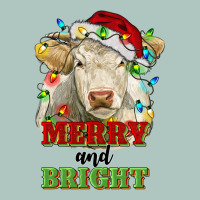 Merry And Bright Charolais Cattle Cow With Christm Premium Sweatshirt | Teevron