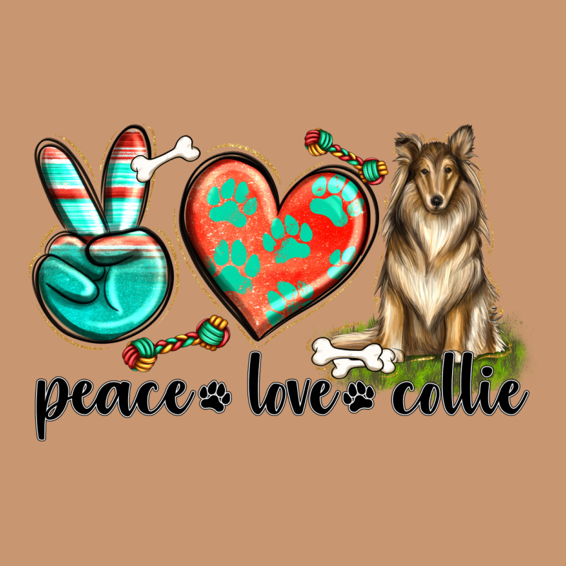 Peace Love Collie Heavyweight Hoodie by texasbilliewilder | Teevron