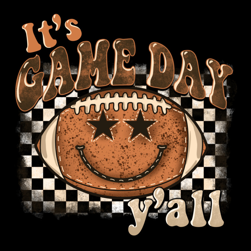 It's Game Day Y'all Football Smiley Face Ladies Tee by BarkalooDesign | Teevron
