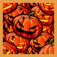 Halloween Pumpkin Seamless Pattern Premium Hoodie | Teevron