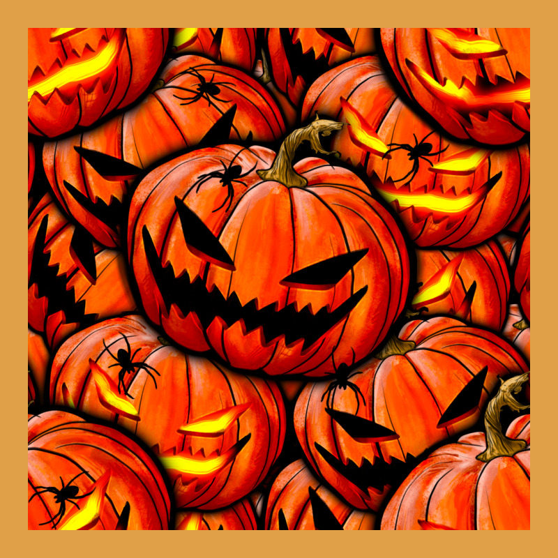 Halloween Pumpkin Seamless Pattern Premium Hoodie by BundleAndBundleShop | Teevron