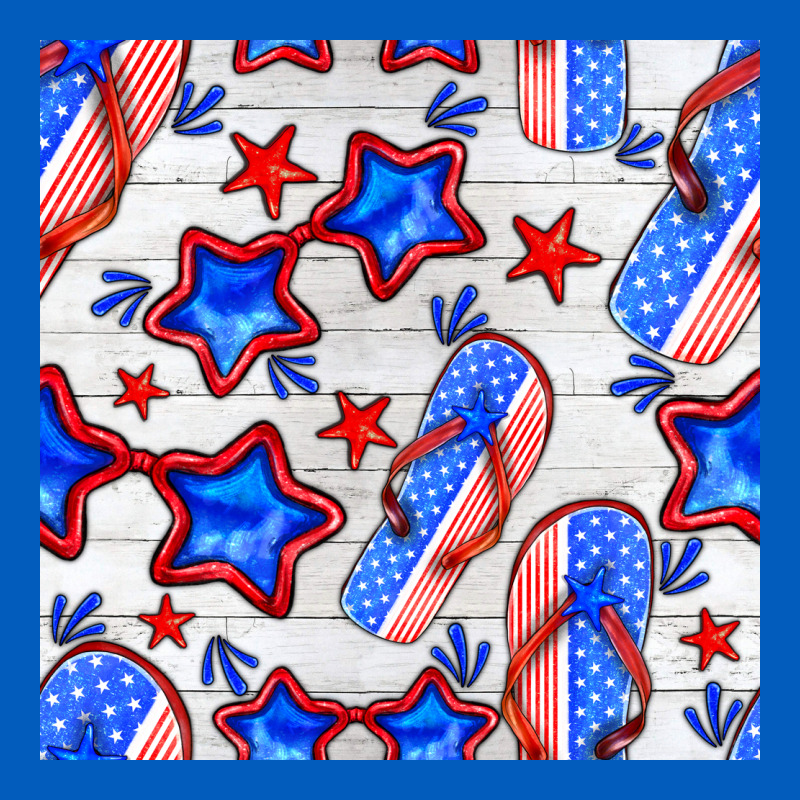 4th Of July Flip Flops Seamless Pattern Urban Hoodie by BundleAndBundleShop | Teevron
