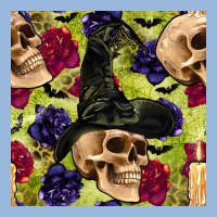 Halloween Witch Skull Seamless Pattern Premium Hoodie | Teevron