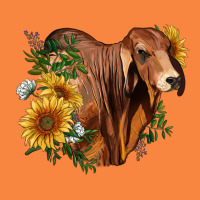 Brahman Bull With Sunflowers Premium Sweatshirt | Teevron