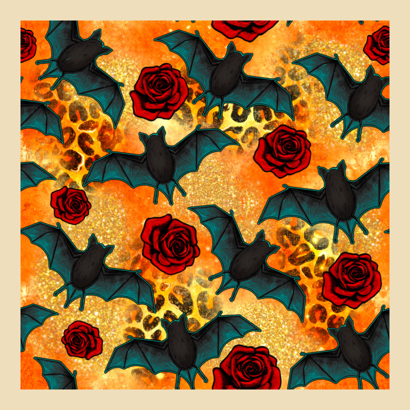 Halloween Bat And Roses Seamless Pattern Premium Hoodie by BundleAndBundleShop | Teevron