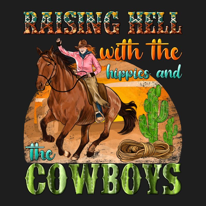 Raising Hell With The Hippies And The Cowboys Heavyweight Hoodie by texasbilliewilder | Teevron