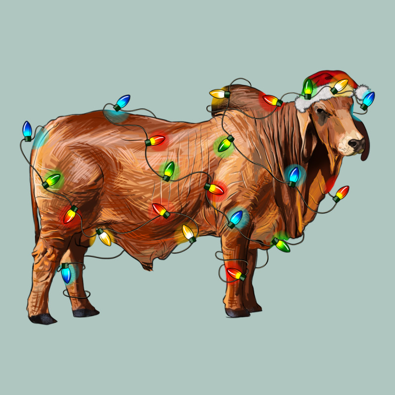 Brahman Bull With Christmas Lights Premium Sweatshirt by RanaPortraitStore | Teevron