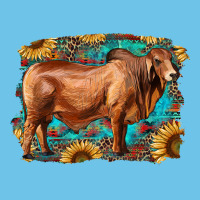 Brahman Bull With Aztec Sunflower And Leopard Background Premium Sweatshirt | Teevron