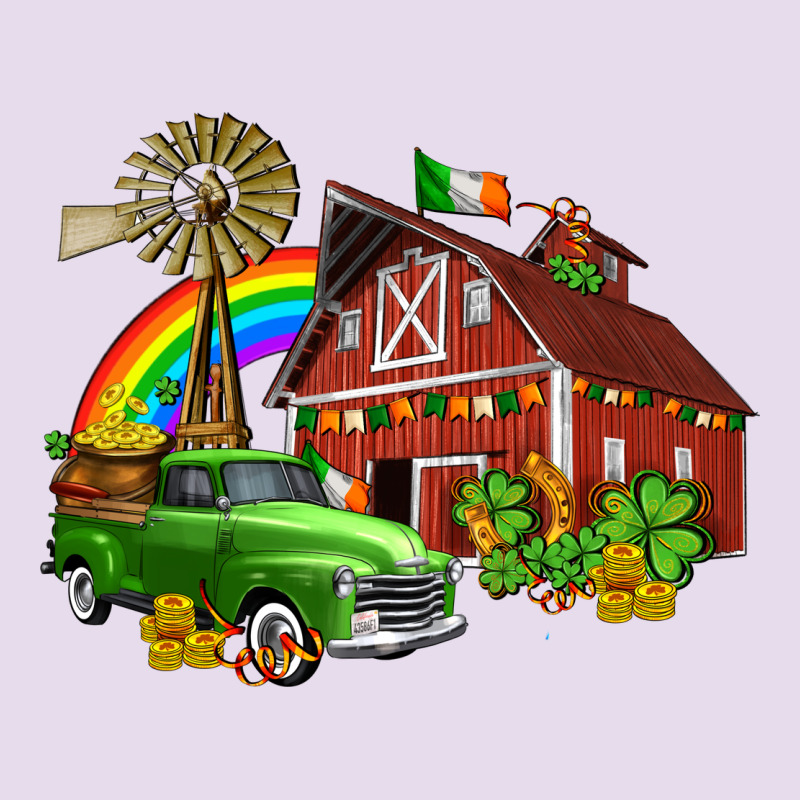 Barn St Patricks With Truck And Shamrocks Premium Hoodie by AdoDesignShop | Teevron