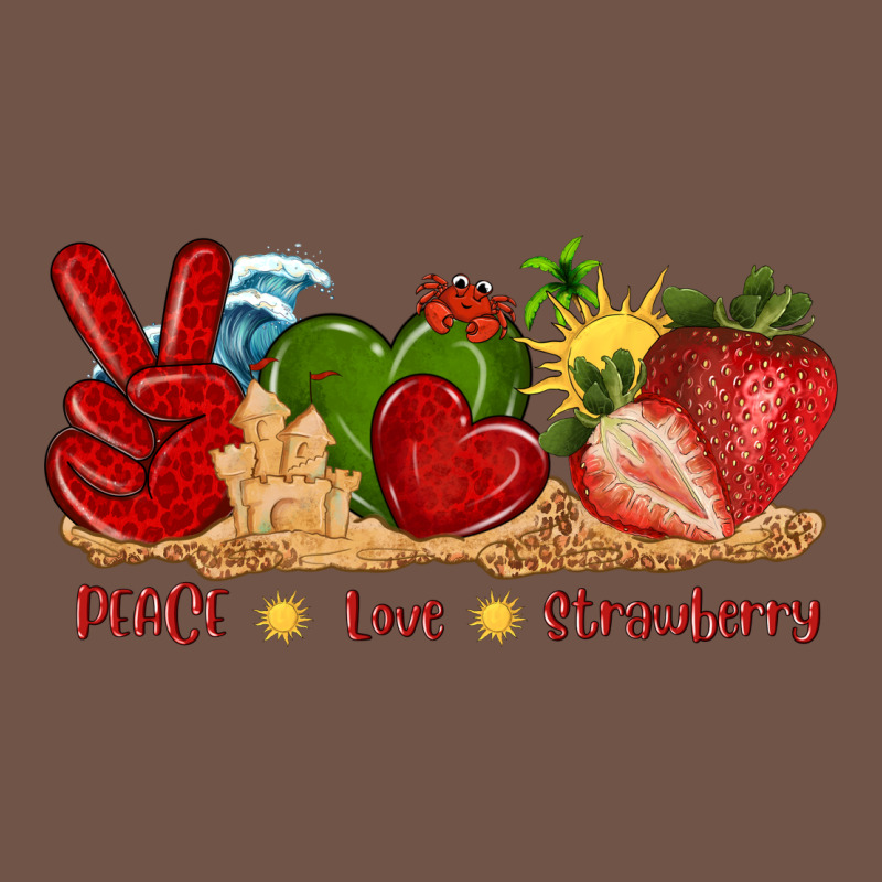 Peace Love Strawberry With Summer Premium Sweatshirt by texasbilliewilder | Teevron