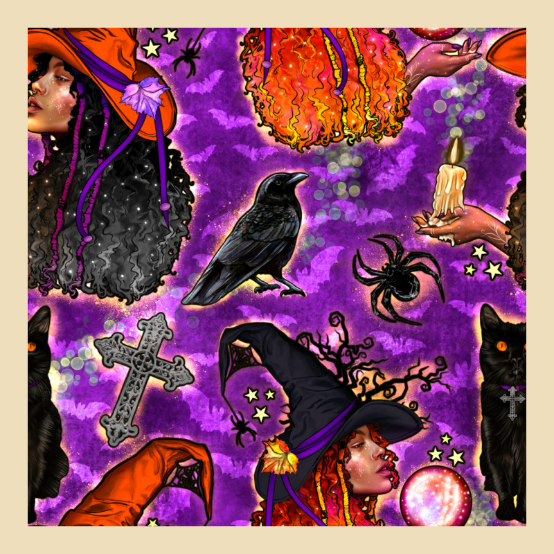 Halloween Witch Seamless Pattern Premium Hoodie by BundleAndBundleShop | Teevron